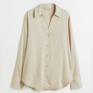 H&M cream blouse